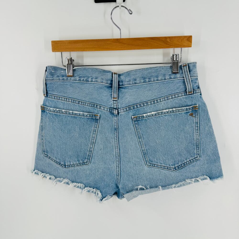 Madewell Light Wash Relaxed Denim Shorts Classic Cutoff Size 28 - Picture 2 of 8